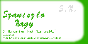szaniszlo nagy business card